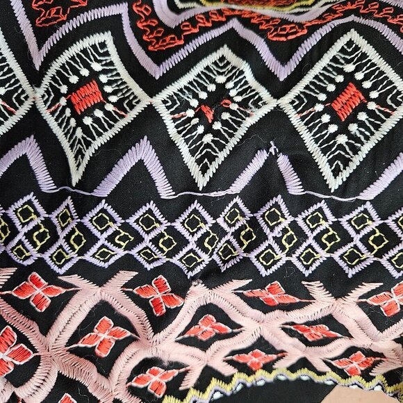 Akemi + Kin Anthtropologie Dress Size 12 Geometric Embroidered Column Sleeveless - Picture 7 of 13